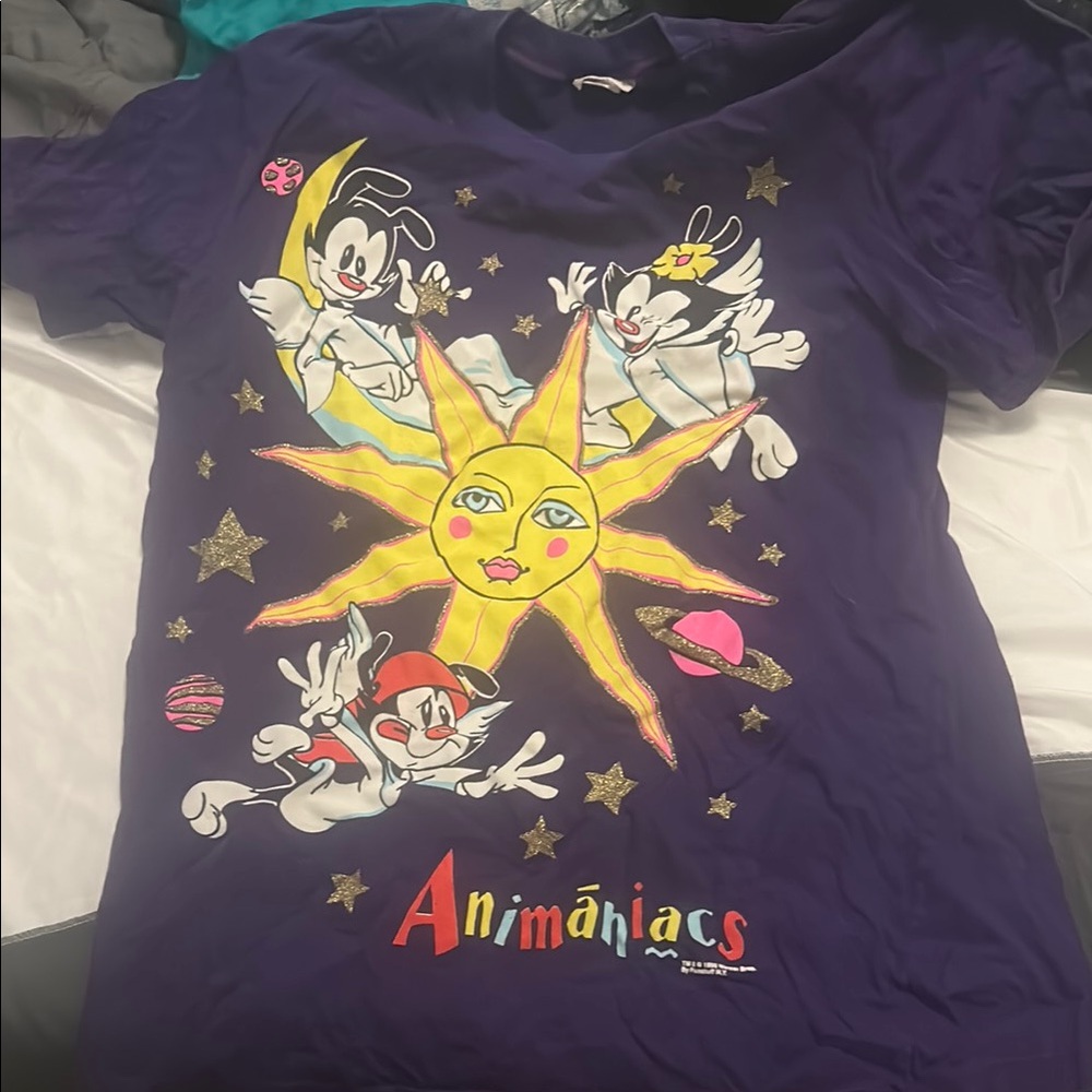 Animaniacs Purple cartoon T-Shirt